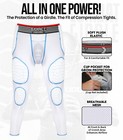 Exxact Sports Combat 7 Pad Adult Football Compression Tights  Padded Leggings