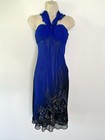 Vintage Diane Freis Y2k Floral Silk Beaded Fairy Dress Size 2 See Description 