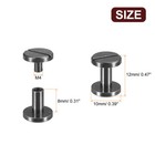 30pack Brass Chicago Screws  8x10mm Post Nail Stud Rivets For Craft Black