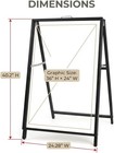 Folding Sandwich Board A Frame Sign 24 X 36 Inch Double Sided Outdoor Heavy Duty