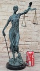 Collectible Bronze Sculpture Historical Figures Blind Lady Of Justice Artwork