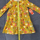 Wonder Nation Girls 4t Yellow Floral Long Sleeve Cotton Dress Pockets Nwt