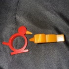 Vintage Pair Art Deco Bakelite Bird Napkin Holder Rings Retro Mid Century