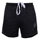 Defy New Mens Workout Gym Training Sports Running Casual Fitness Shorts Black
