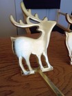 Hallmark Brass Deer Reindeer Stocking Holder Long Arm Gold Finish Heavy Lot Of 2