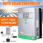 30a 50a 60a 100a Mppt Solar Charge Controller 48v 36v 24v 12v Pv Regulator Lcd