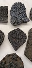 7 Vtg Carved Wood Print Blocks  Stamps Textile Fabric Batik India Lot 7
