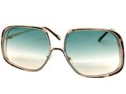 Exaggerated Classic Vintage Retro Style Sunglasses Square Gold Frame Green Lens