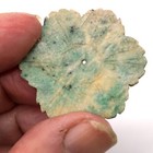 Antique Chinese Sculpted Jade Button   Applique Flower Shape Qing Dynasty  3