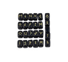 Black Obsidian Rune Stones Tumbled Engraved Crystal Set  Rune Stone Sets 