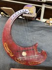 Antique Lyre Harp Zither String Instrument C 1900 Victorian Folk Art Decor