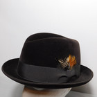 Vintage Borsalino Marque Grand Luxe 6x Homburg Short Brimmed Fedora Hat Italy 5
