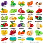 70 Pcs Cutting Play Food Toy For Kids Kitchen  Pretend Fruit  vegetables Acce   