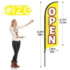 Feather Flag With Pole And Ground Stake  8ft Swooper Sign For Businesses