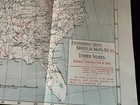 1892 Industrial Illustration Color Railroad Map United States