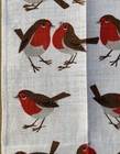 Ulster Irish Linen Tea Towel Robin Birds Vintage retro Christmas Holiday