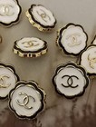 Lot Of 10  16 Mm  Designer Cc  Button  Gold Tone Chanel Button