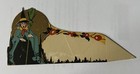 Vintage 1920s Usa Halloween Place Card     Great Graphics Colorful Witch Unused