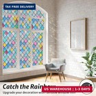 Rabbitgoo Stained Glass Window Film Rainbow Film Decorative 3d Privacy Sticker C