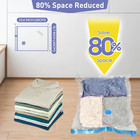 10 Pack Small Vacuum Storage Bags With Hand Pump  80  Storage Space Saving  Stur