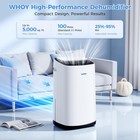 5000 Sq Ft 80 Pint Dehumidifier For Basement Home Large Room W  Drain Hose Smart