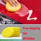 6pcs Car Waxing Polish Foam Sponge Wax Applicator Cleaning Detailing Pads
