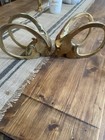 Vintage Art Deco Brass  Ram  Heads Book End