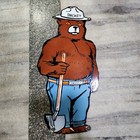 Smokey Bear Porcelain Enamel Sign 14 X 28 Inches