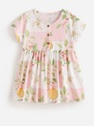 Children s Floral Print Button-down A-line Dress