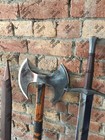 2 Pc Hand Forged Carbon Steel Viking Sword Viking Axe Medieval Battle Ready Shrp