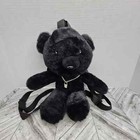 Hot Topic Bioworld Black Teddy Bear W  Lock Necklace Plush Backpack 14  Adult
