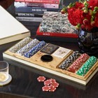 Aerin Cream   Gold Shagreen Poker Playing Card Boxed 300-piece Game Set  2500