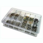 144pcs Different Sizes Mixed Watch Stem Crown Repair Parts Assortment Set W  Box