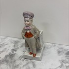 Antique German Porcelain Dapper Gentlemen Figurine Match Holder Striker