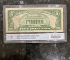 1934  5 Blue Seal Silver Certificate  Very Fine In Plastic Case  Lower Serial  