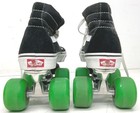 Vans Roller Skates Tennis Shoe Tops Green Wheels Size 4
