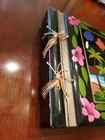Vtg 1950s Black Lacquer Hand Painted Aloha Hawaii Scrapbook Photo Album Musicbox