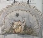Vtg Crib Classic Winnie The Pooh Friends 3d Headboard   Blanket Throw 2 Pc
