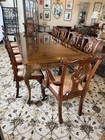Exquisite Henredon Mahogany Chippendale Dining Room Set Table   10 Chairs