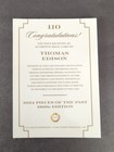 2024 Pieces Of The Past 1800s Thomas Edison Document Relic  110