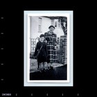 Old Vintage Photo Older Elderly Woman Boy Plaid Coat Hat Jacket Bag Snapshot