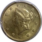 1853 One Dollar Gold Coin   Pcgs Ms-63