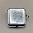 Sterling Silver Combined Double Sovereign And Vesta Case Match Safe Holder 1905