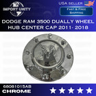 1x Chrome Front Center Hub Cap 68081010ab Fits For 2011-18 Dodge Ram 3500 Dually