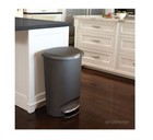 Simplehuman Semi-round Step Can With Soft-close Locking Lid  13 Gal