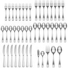 Satin Finish 45-piece Stainless Steel Flatware Set For 8 People