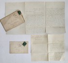 1860-88 Antique Cora S Hough Meriden Ct Family Letters Genealogy 10pc Lot