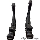 Large Antique Oak Carved Dolphins Sea Serpent Horner Repurpose Brackets Salvage