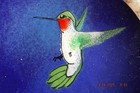 Norman Brumm Enamel On Copper Hummingbird  4 85  Decorative Plate