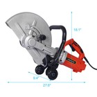 Electric 14  Cut Off Saw Wet dry Concrete Saw Cutter Guide Roller With Water Lin
